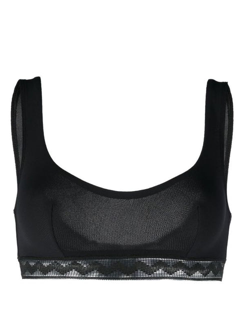 lace-trim underbust bra